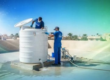 Water tank cleaning and disinfection service in Dubai