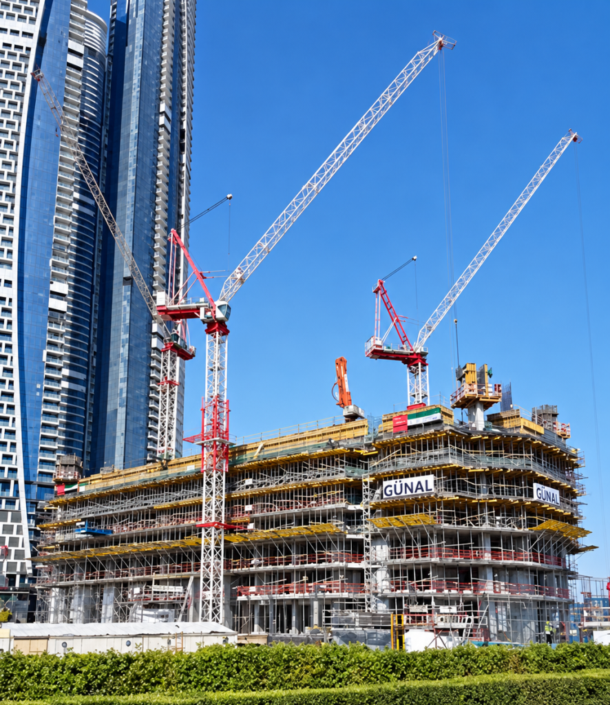 GUNAL construction project site in Dubai